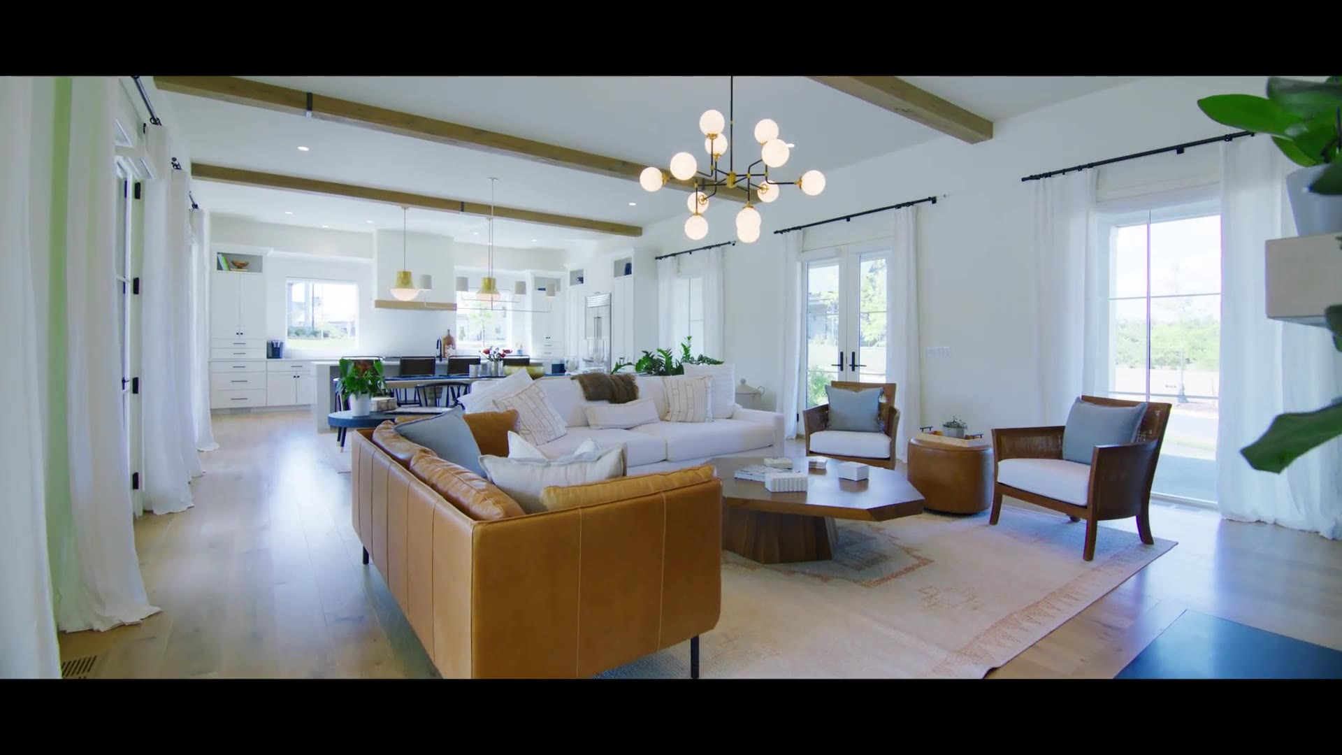 Bright living spaces in a One Loudoun home